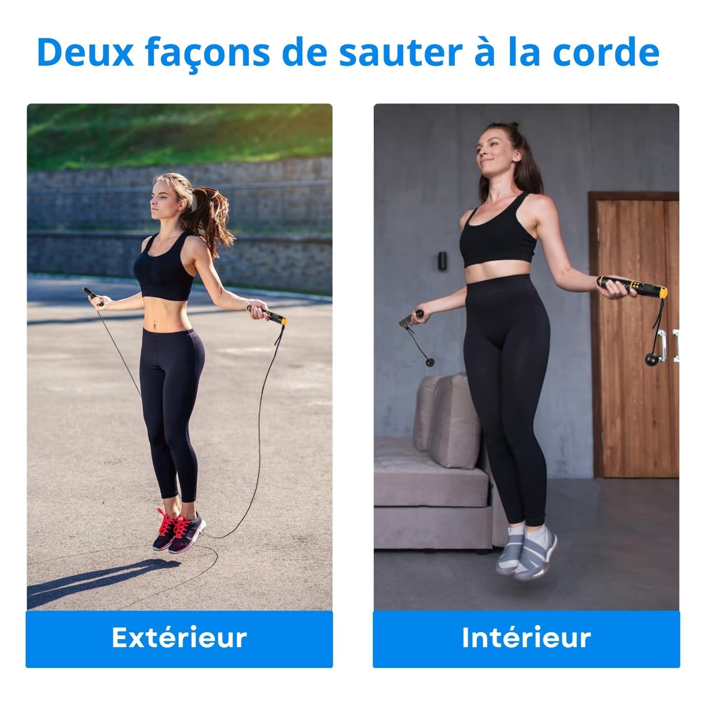 Pulsit Pro™ : La Corde à Sauter Intelligente 2 en 1